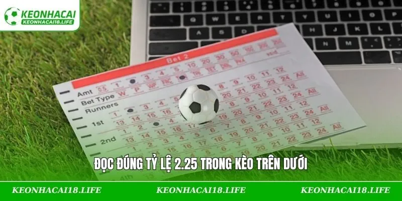 Đọc đúng tỷ lệ 2.25 trong kèo Trên Dưới